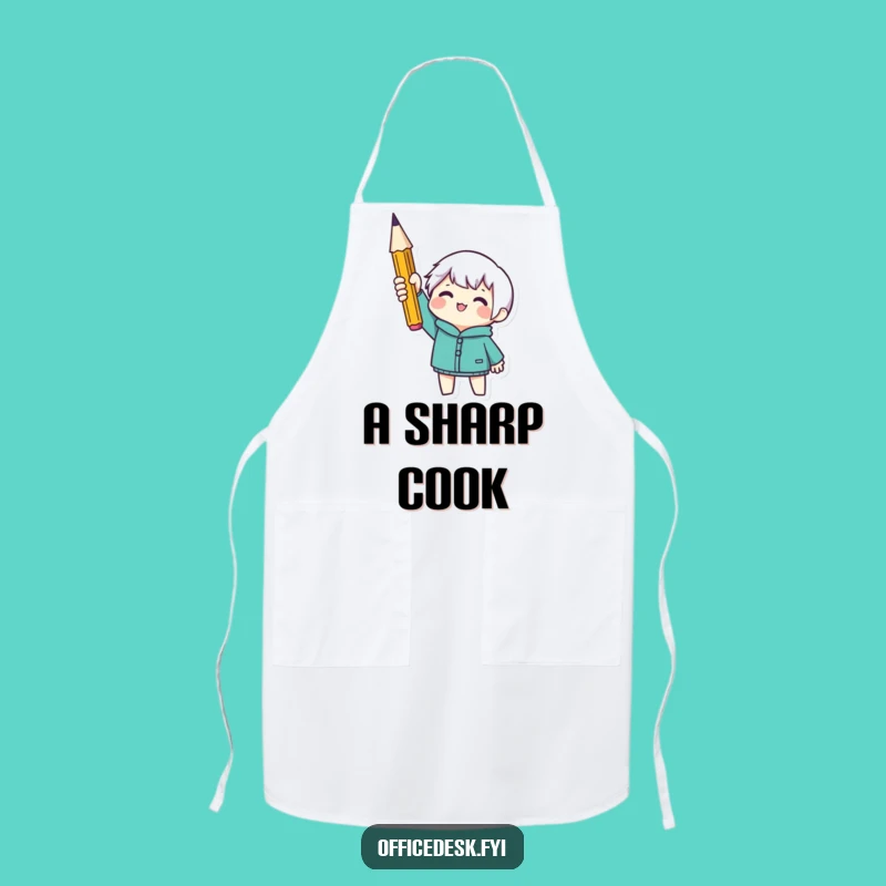 Funny Sharpened Pencil Apron - Chef's Precision for Culinary Triumphs
