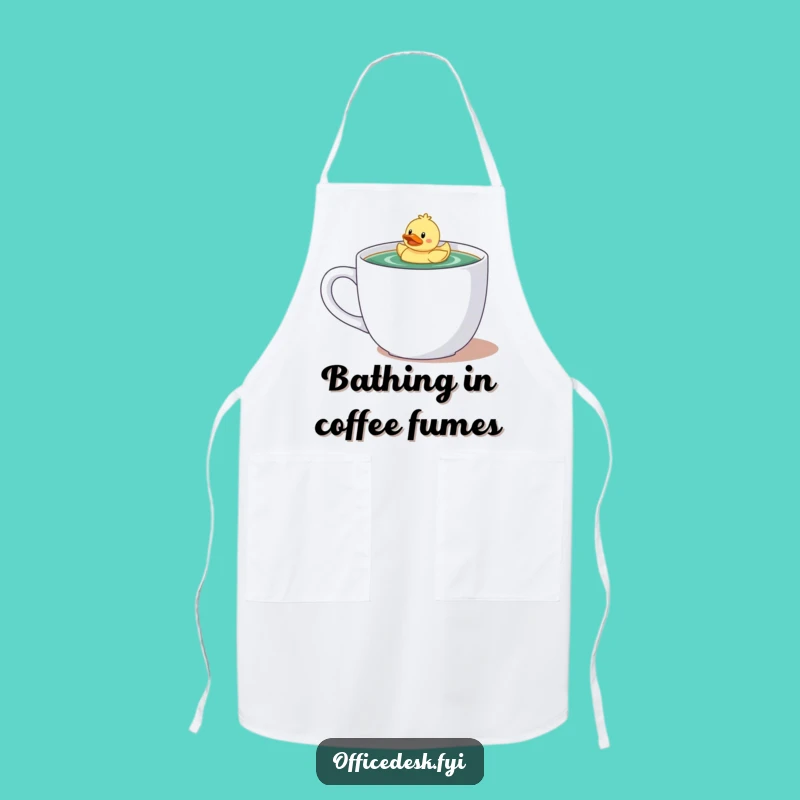 Funny Kitchen Apron: Duckie in Coffee Mug, Chef's Delight, Hilarious Cooking Gift