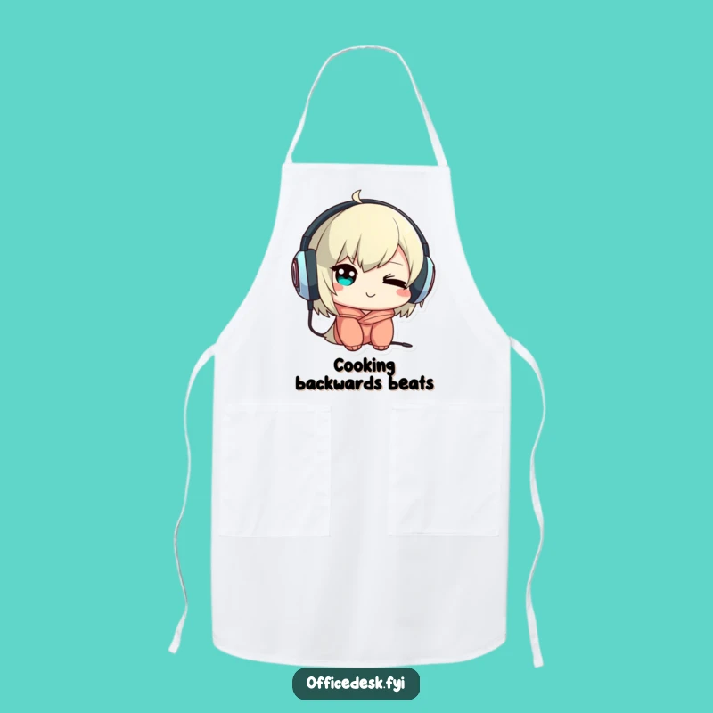Funny Kitchen Apron: Music Mischief, Backwards Audio, Hilarious Chef Gift