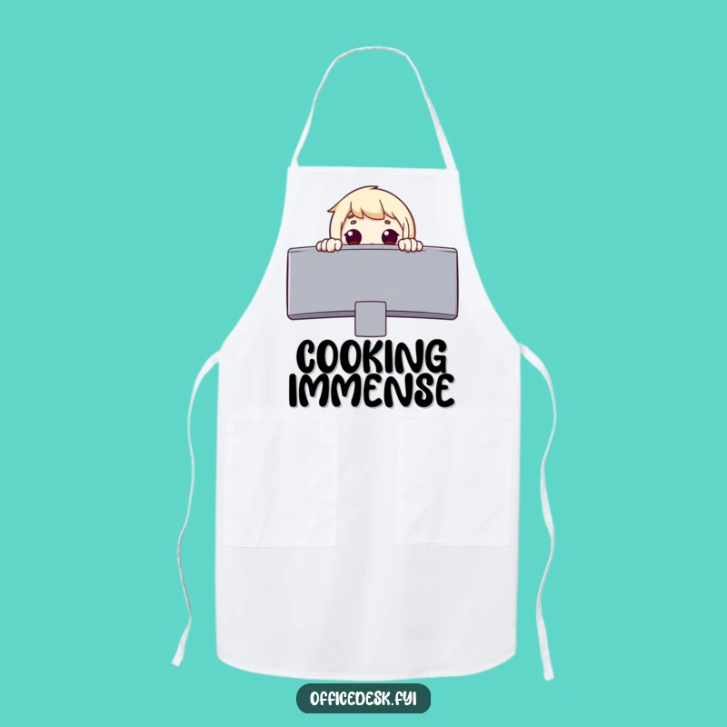Funny Monitor Surprise Apron - Wonder Chef Character, Great Funny Gift