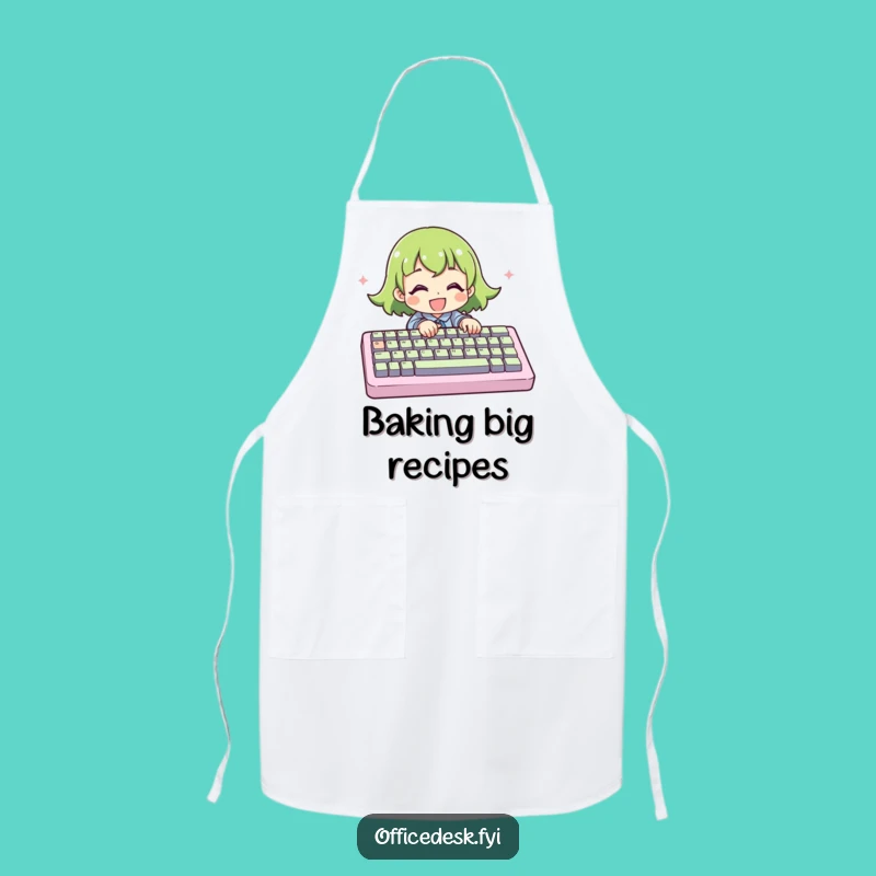 Funny Apron: Big Keyboard Chef's Helper - Kitchen Gift!
