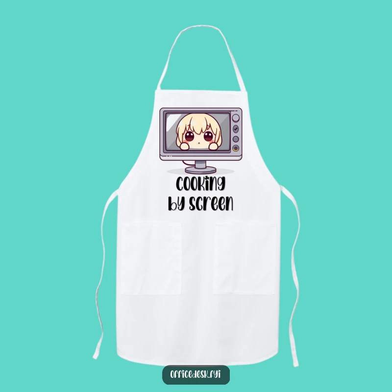 Funny Apron: Monitor Chef's Peek - Kitchen Gift!