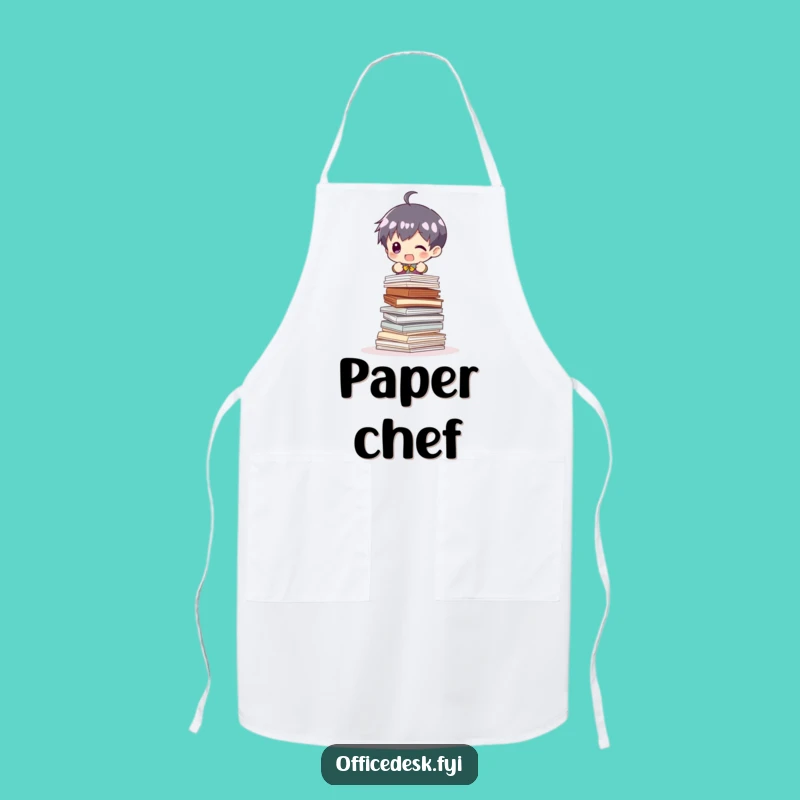 Funny Apron: Tiny Paper Stacker's Kitchen Defense - Chef Gift!