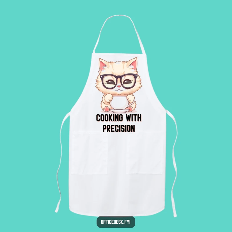 Funny Cat Glasses Apron: Sophisticated Kitchen Style, Perfect Funny Gift for Cooks