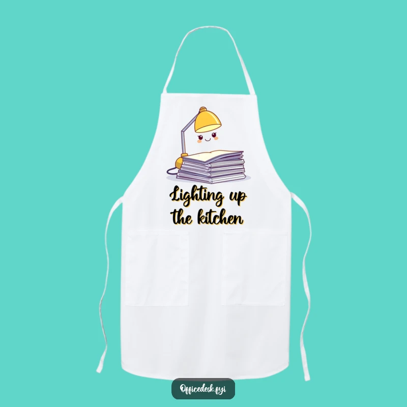 Funny Desk Lamp Apron - Hilarious Chef's Gift for a Bright Kitchen Presence
