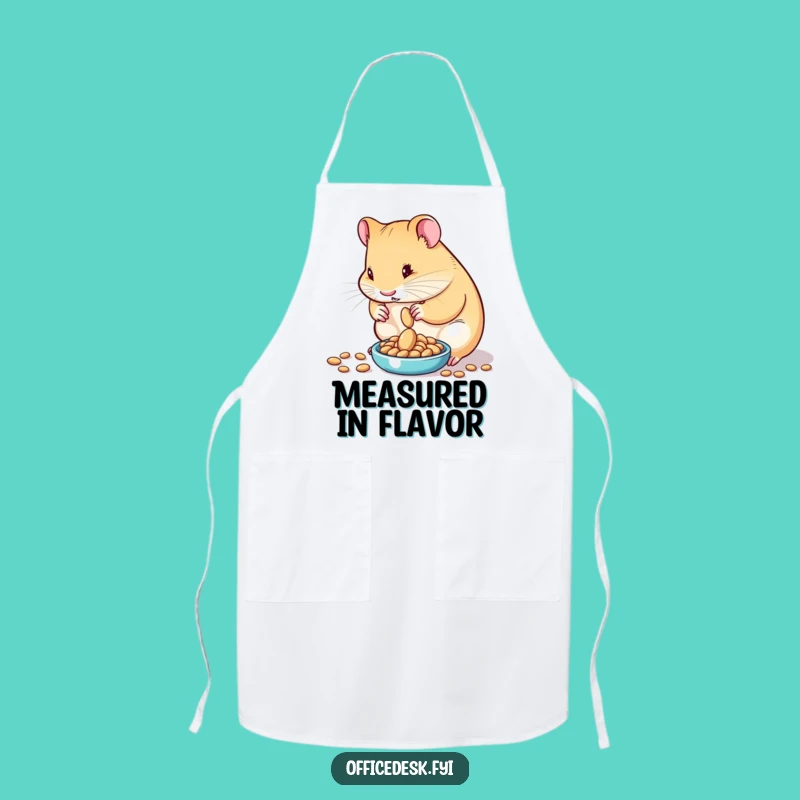 Funny Hamster Seed Scale Apron: Cook with Precision and Humorous Style