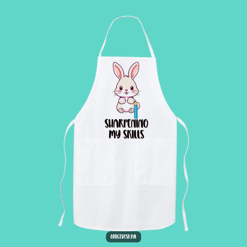 Funny Rabbit Pencil Sharpener Apron: Create Art with Precision and Humorous Style