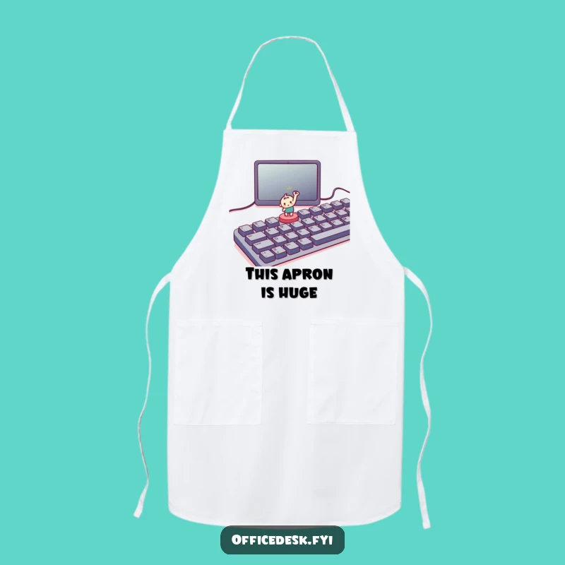 Funny Tiny Button Victory Apron - Cook Up Success with This Keyboard Warrior