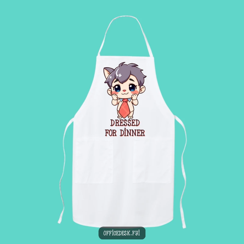 Funny Whimsical Tie Apron: Cook with Curious Flair and Style