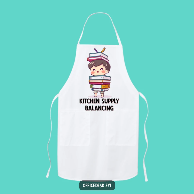 Funny Office Chaos Apron - Tidy Up with Hilarious Workspace Style