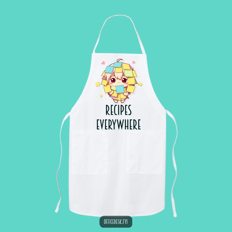 Funny Sticky Note Apron: Character's Kitchen Companion for Amused Cooks