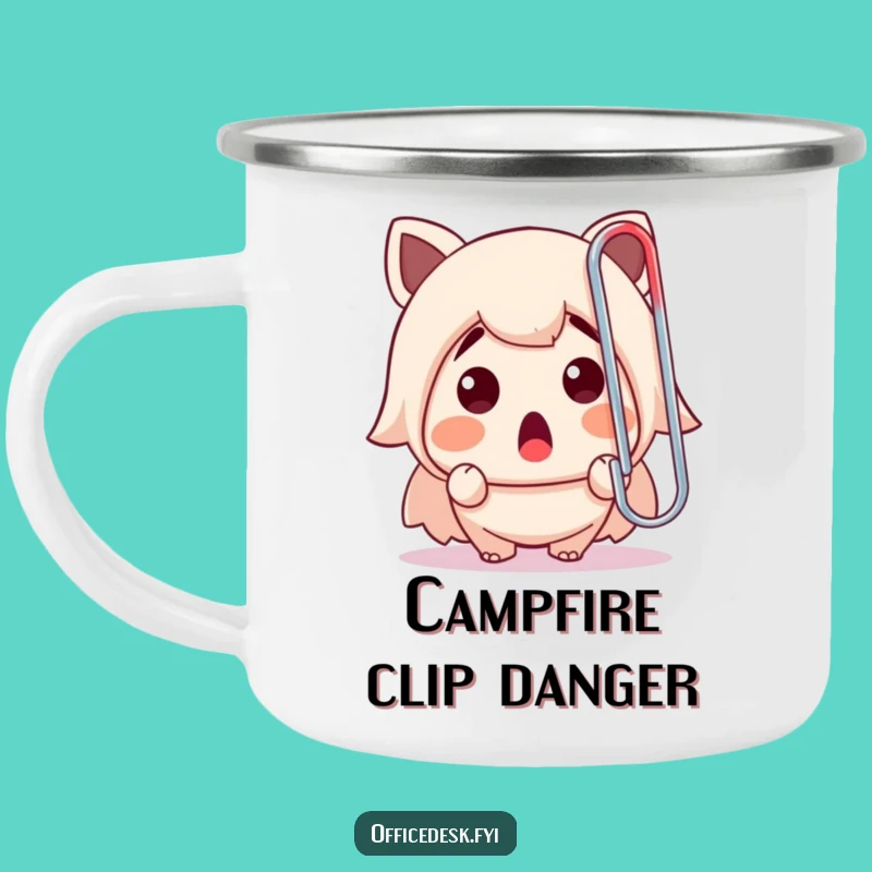 Durable Funny Camping Mug: Paperclip Panic, Outdoor Humor, Hilarious Gift