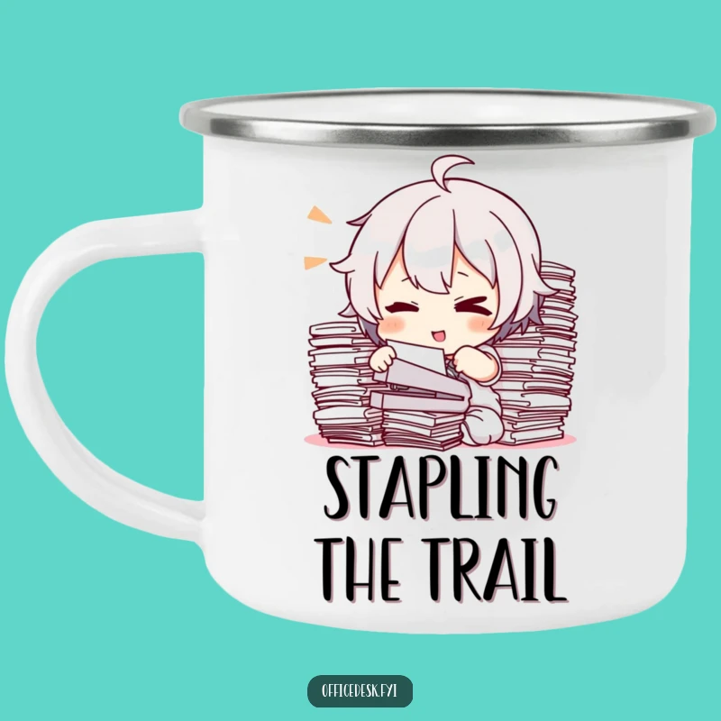 Funny Camping Mug: Winking Stapler's Camp Companion - Gift!