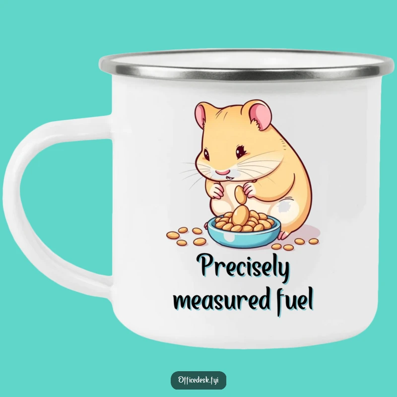 Funny Hamster Seed Scale Camping Mug: Durable and Precise for Outdoor Adventures