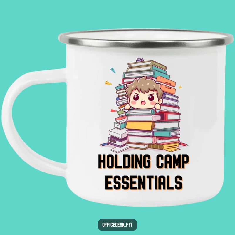 Funny Office Supply Holder Camping Mug: Outdoor Humor and Hilarious Gift