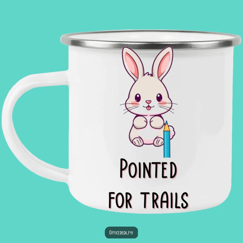 Funny Rabbit Pencil Sharpener Camping Mug: Durable and Precise for Creative Adventures