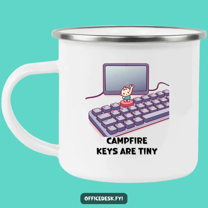 Funny Tiny Button Victory Camping Mug - Durable Drinkware for Celebrating Victories