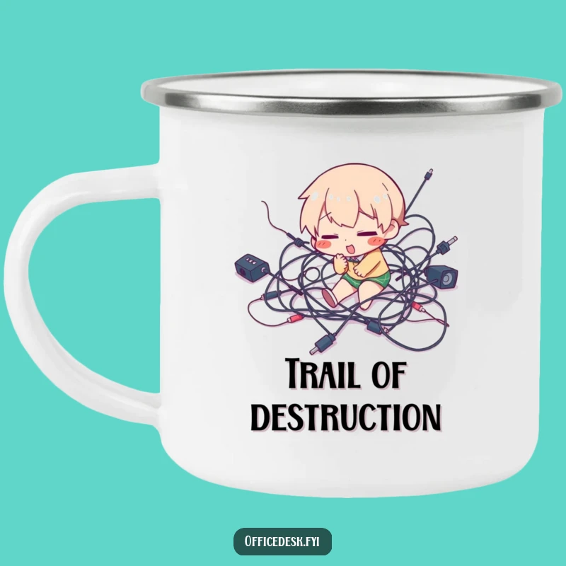 Funny Tripping Wires Camping Mug - Hilarious Outdoor Tech Gift