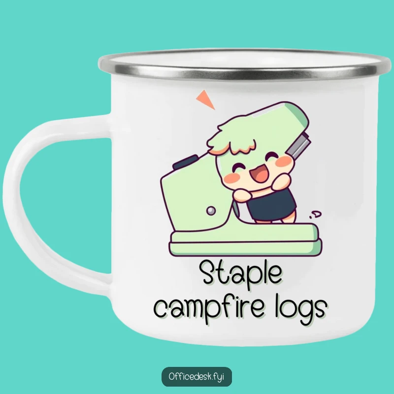 Funny Giant Stapler Camping Mug - Fuel Your Adventures with Ambition!