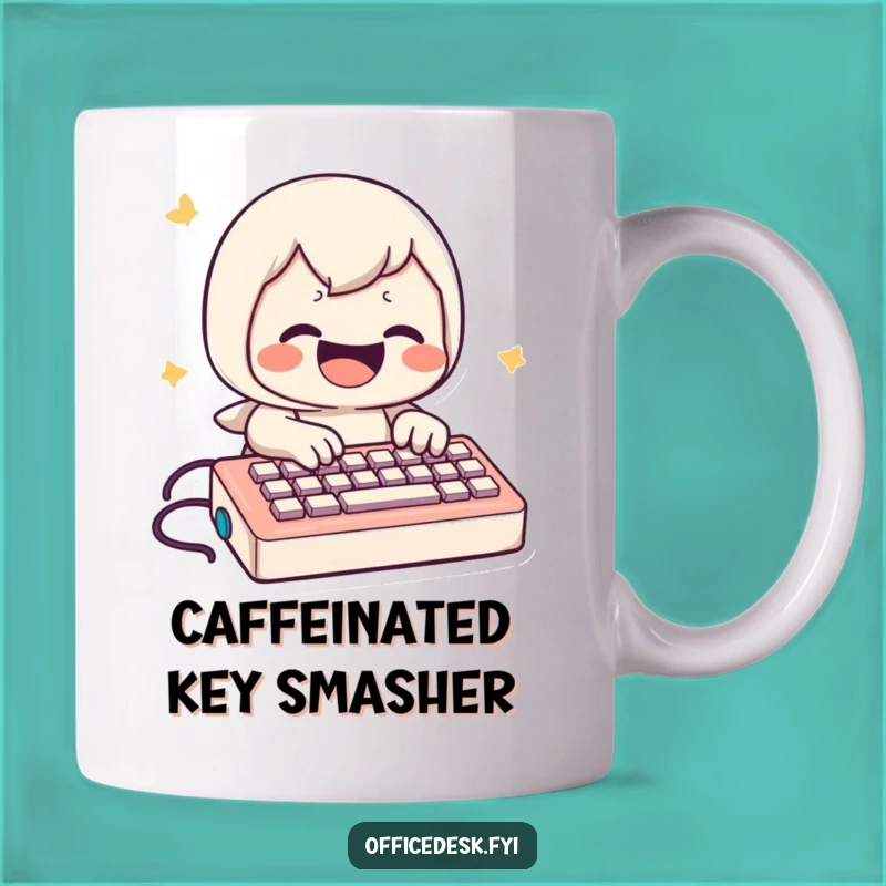 Funny Mini Keyboard Typist Mug: Hilarious Gift for Fast Writers and Gamers