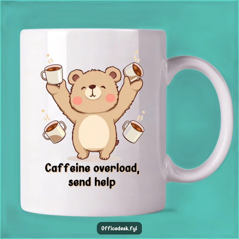 Funny Bear Coffee Juggling Mug: Hilarious Caffeine Chaos, Perfect Gift for Coffee Lovers
