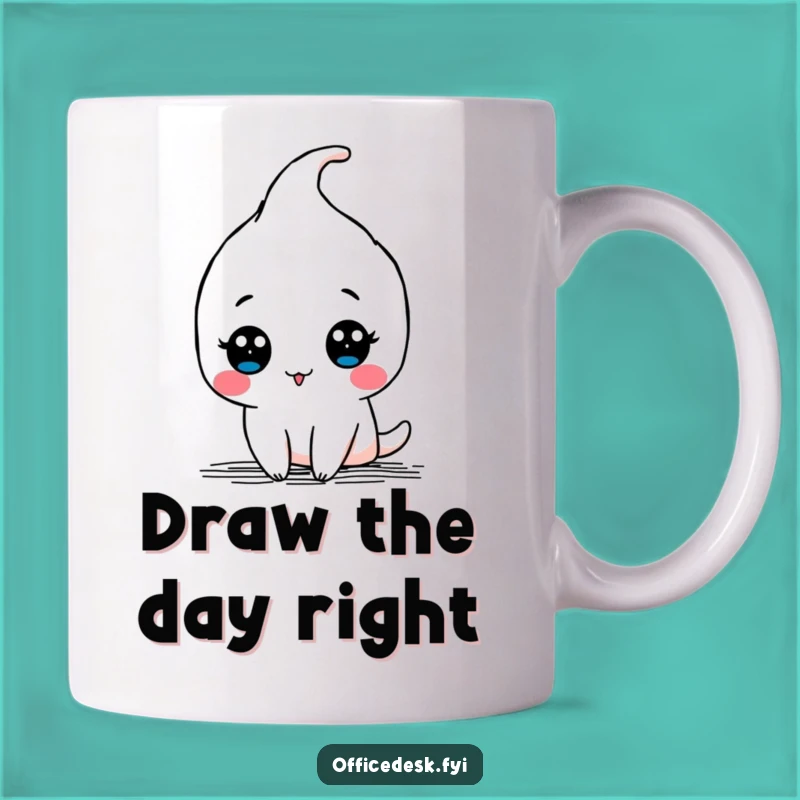 Funny Kawaii Pen Doodle Mug - Artistic & Humorous Gift for Creatives