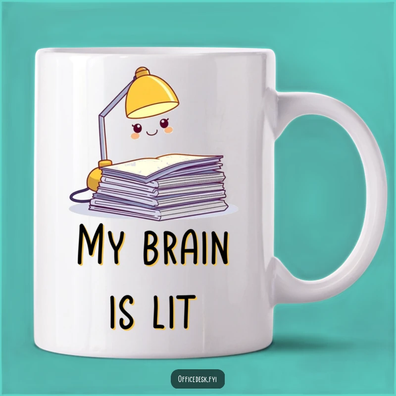 Funny Desk Lamp Light Up Papers Mug - Hilarious Office Gift for Hard Workers