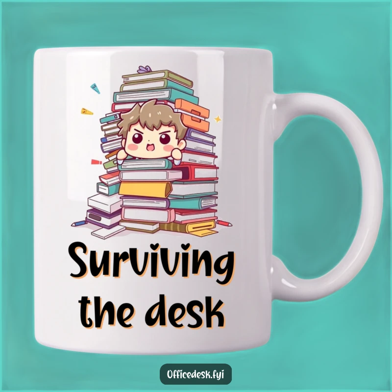 Funny Office Supply Struggle Mug: Hilarious Gift for the Overwhelmed Professional