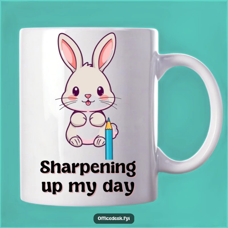 Funny Rabbit Pencil Sharpener Mug: Precision and Humor for the Creative Drinker