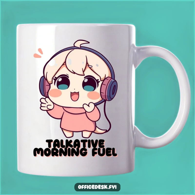 Funny Video Call Mug - Playful Character's Energetic Chat, Perfect Gift