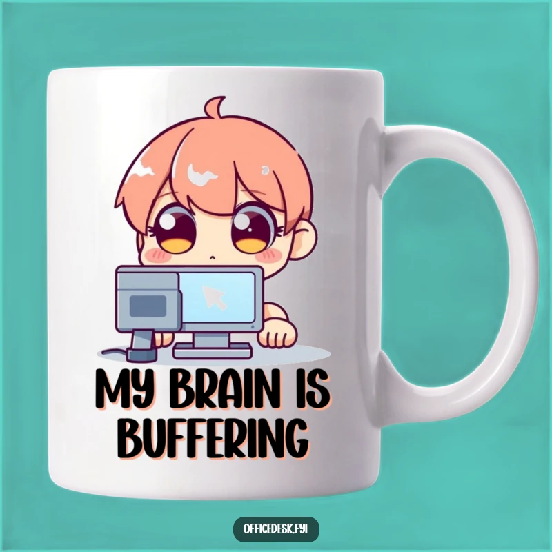 Funny Wide-Eyed Cursor Stare Mug - Hilarious Tech Gift for Gamers & Coders