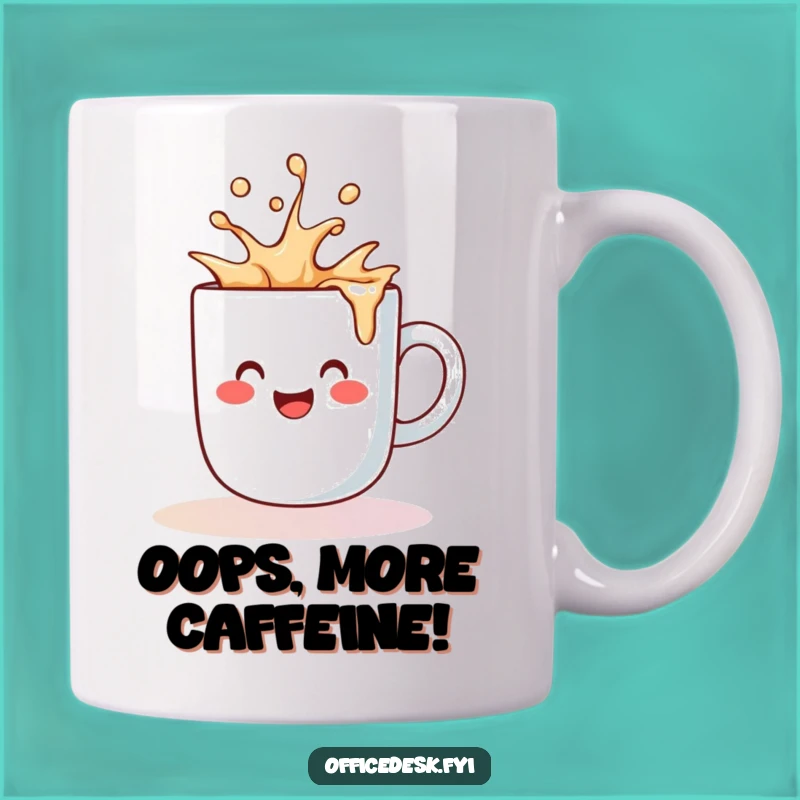 Funny Coffee Mug Spill Mug - Hilarious & Cheerful Gift for Coffee Lovers