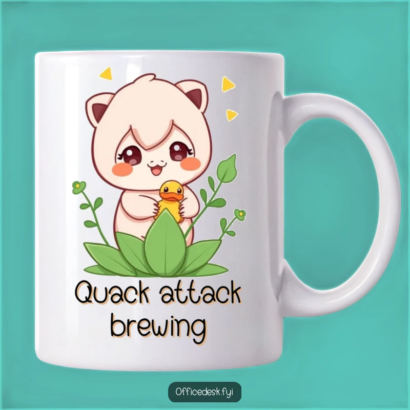 Funny Plant Duck Hideout Mug - Cute Mischief Character Perfect Gift
