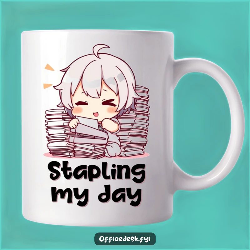 Funny Gift for Boss: Winking Stapler Pro Mug - Office Humor!