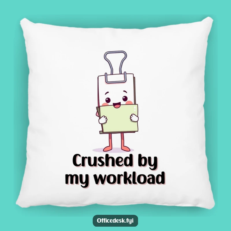 Funny Binder Clip Pillow: Cozy Support for Your Workload