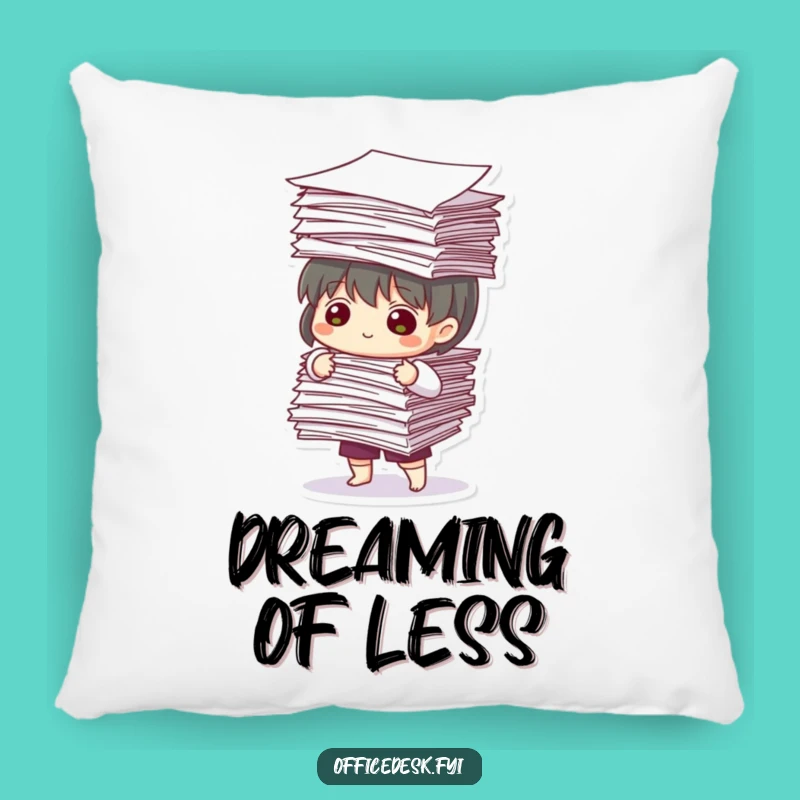 Funny Paperwork Struggle Pillow: Comfy Humor and Hilarious Gift for Office Lovers