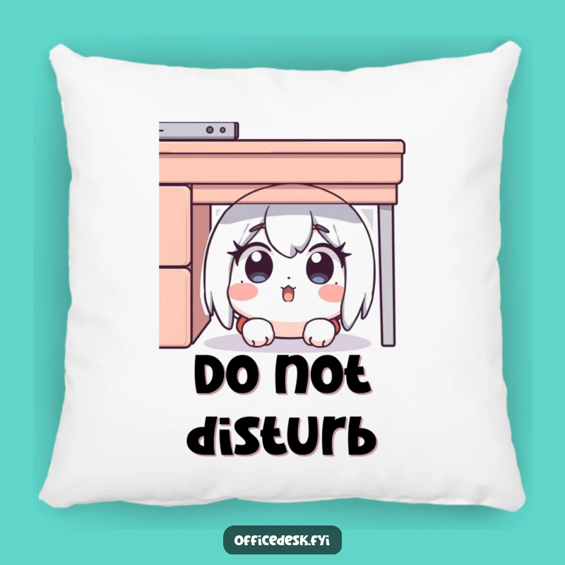 Funny Desk Hider Pillow: Surprised Character Hiding, Comfy Funny Gift