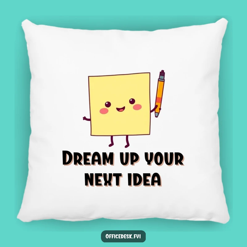 Funny Sticky Note Dancing Pillow: Cozy Character Cushion for a Smile