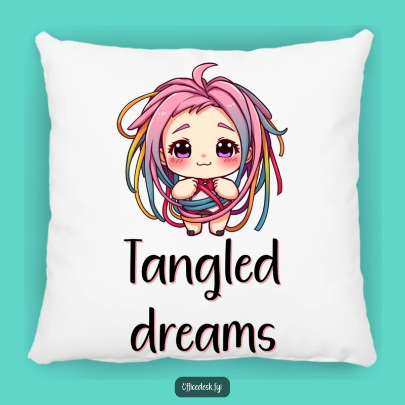 Funny Tangled Cords Pillow - Cozy Comfort in Tech's Embrace