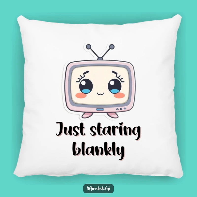 Funny Wide-Eyed Monitor Pillow: Comfy Character Cushion for a Snuggle