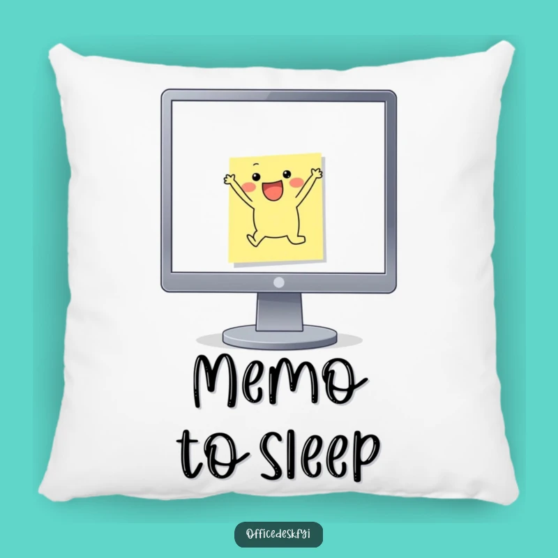 Funny Leap Pillow: Soft Sticky Note Cushion, Cozy Humorous Office Gift