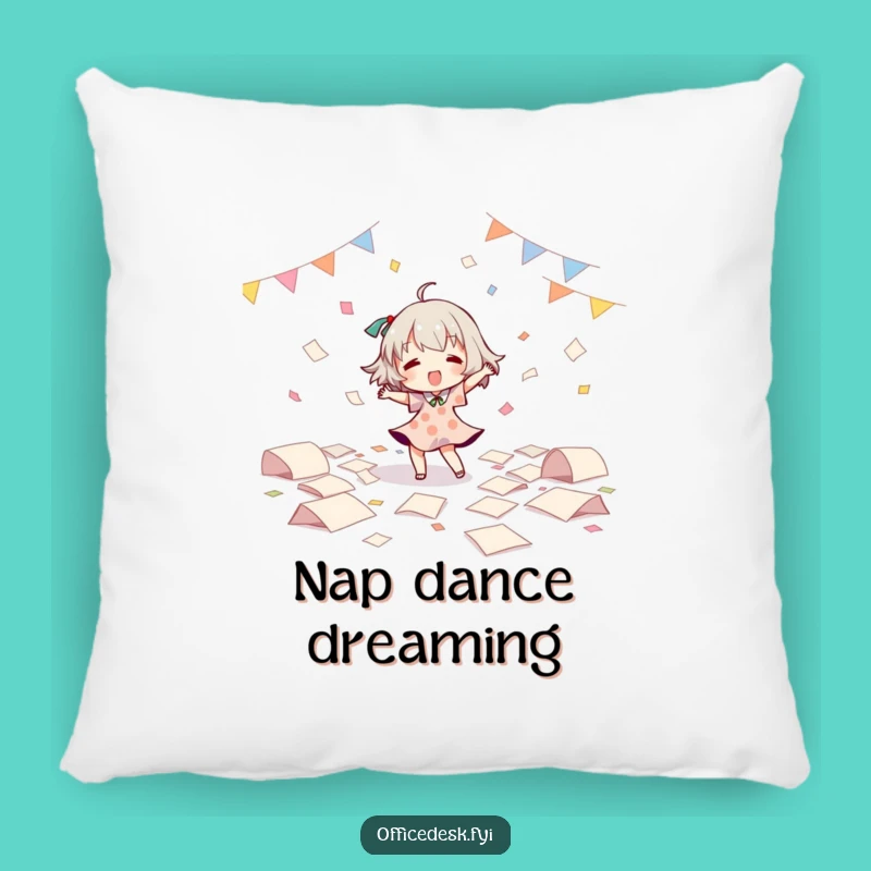 Funny Dance Floor Pillow: Character Paper Ballet Humor, Perfect Cozy Accent!