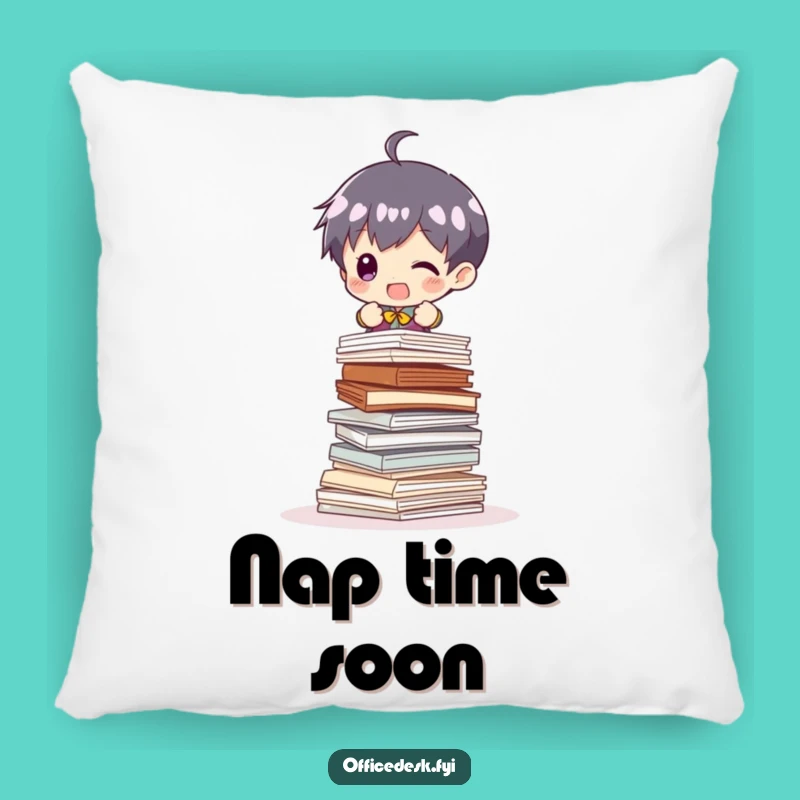 Funny Pillow: Tiny Paper Balancer's Comfy Support - Hilarious Gift!