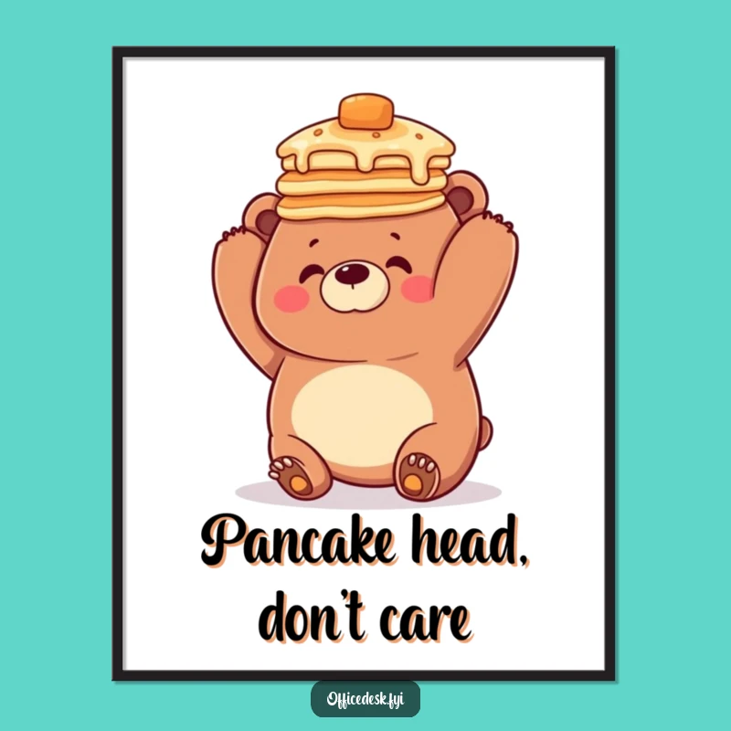 Funny Pancake Bear Digital Art - Instant Hilarious Decor, Perfect Gift!