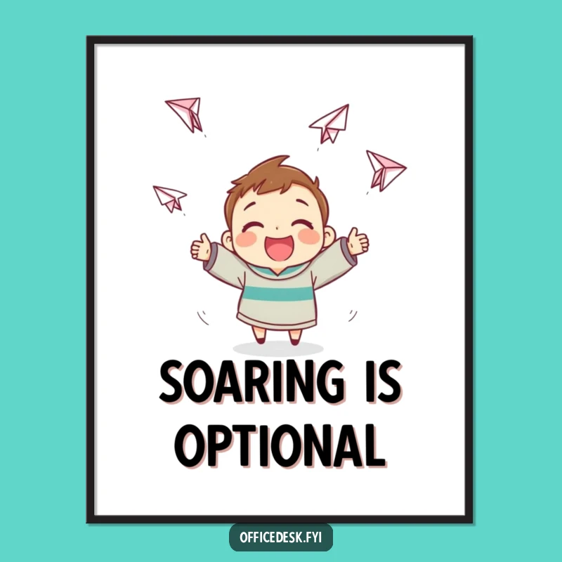 Funny Paper Airplane Digital Print - Instant Joyful Decor, Perfect Funny Gift