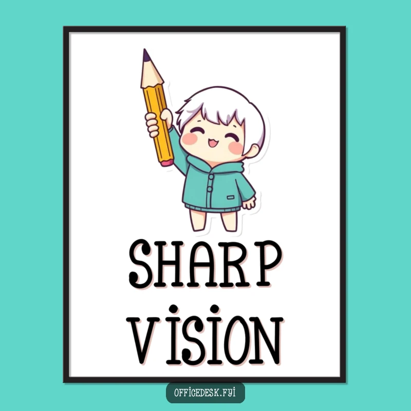 Funny Sharpened Pencil Digital Art - Instant Download for Sharp Decor