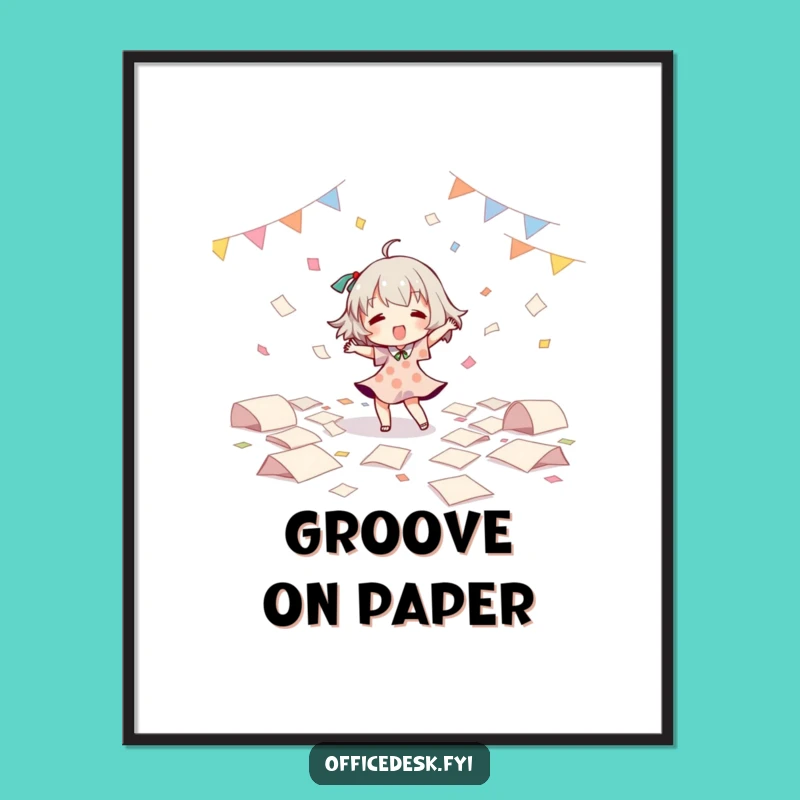 Funny Dance Art Print: Character Paper Party Humor, Perfect Digital Decor!