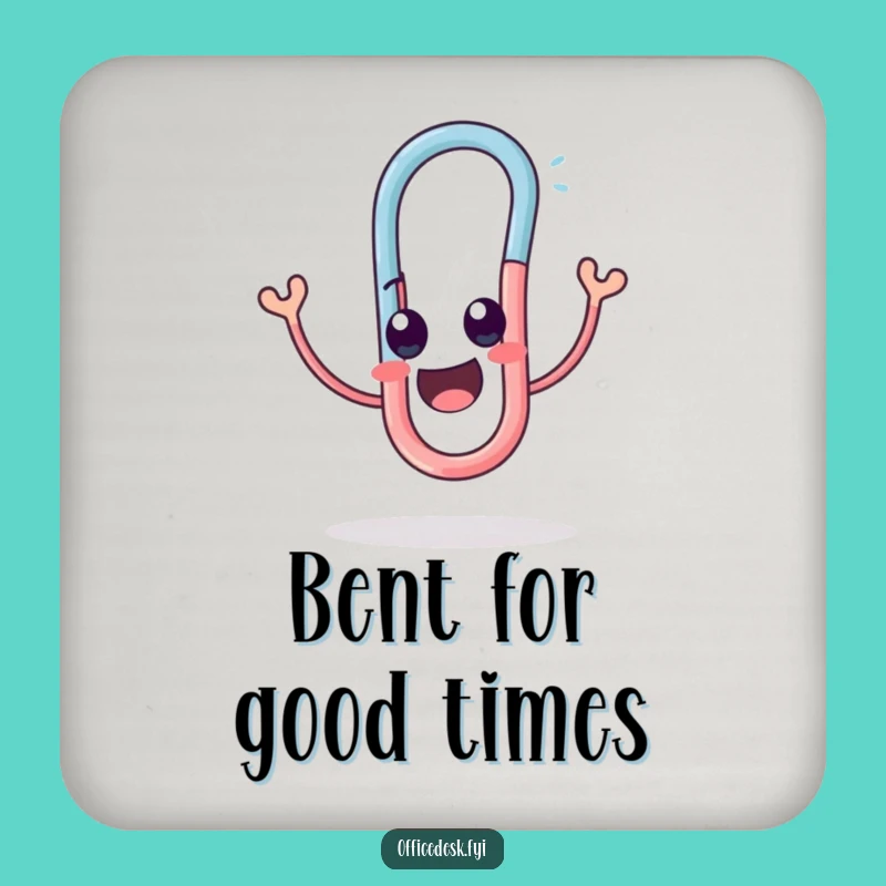 Funny Paperclip Twist Coaster: Protect Surfaces with Office Amusement