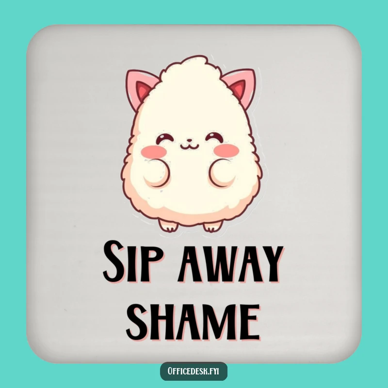Funny Eraser Blush Coaster - Cute Drink Protection - Humorous Gift