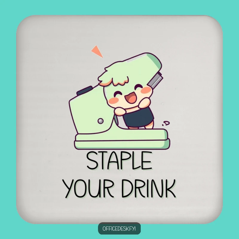 Funny Giant Stapler Coaster - Protect Surfaces with Ambitious Humor